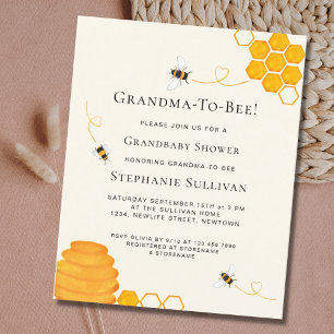 Papier Budget Grand-mère à être grand-bébé douche Invitat