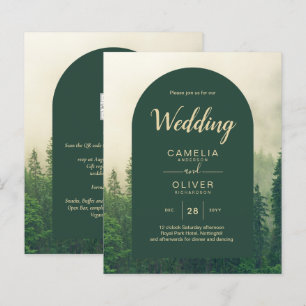 Papier BUDGET Green Forest Pine Trees Mariage