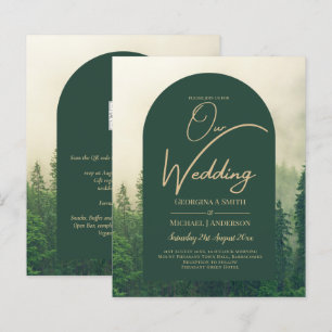 Papier BUDGET Green Forest Pine Trees Mariage