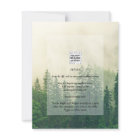 BUDGET Green Forest Pine Trees Mariage INVITER