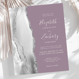 Papier Budget Grey White Argent Agate Mauve Mariage