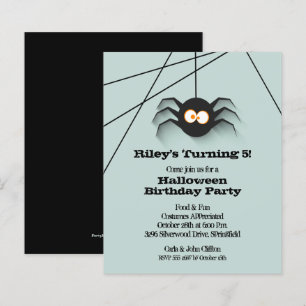 Papier Budget Halloween Black Spider Anniversaire Invitat