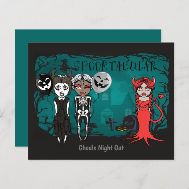 Papier BUDGET Halloween Spooktacular Ghouls Night Out (Devant / Derrière)