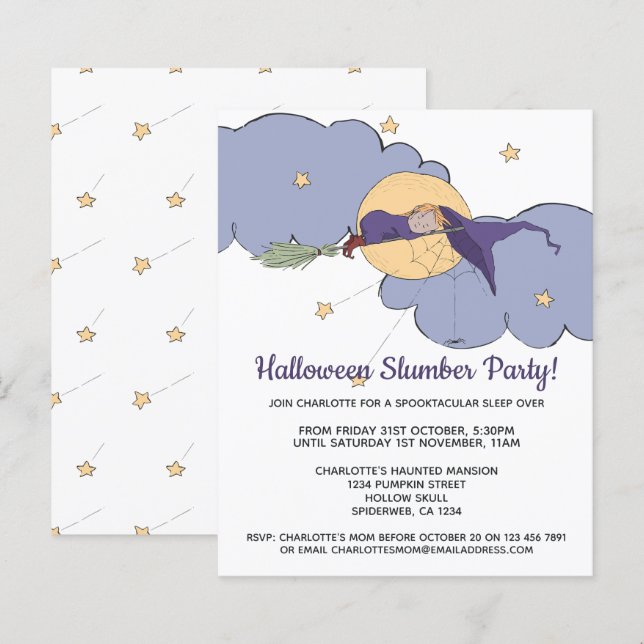 Papier BUDGET Halloween Spooktacular Stwood Party (Devant / Derrière)