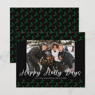 Papier Budget Happy Holly Days Funny Christmas Photo