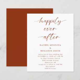 Papier Budget Heureux Jamais Après Mariage Boho Script