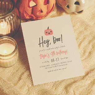 Papier Budget Hey Boo Halloween Boho fête d'anniversaire