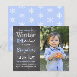 Papier Budget Hiver Onederland 1er Anniversaire Invitatio