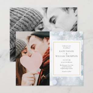Papier Budget Hiver Snowflakes Photos Faire-part de maria