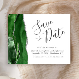 Papier Budget Hunter Green Silver Agate Enregistrer la da