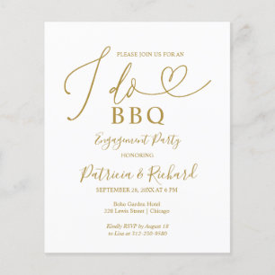 Papier Budget I DO BBQ Engagement Faire-part
