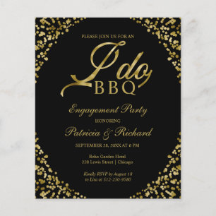 Papier Budget I DO BBQ Engagement Invitations de la parti