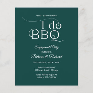Papier Budget I DO BBQ Engagement Party Invitation