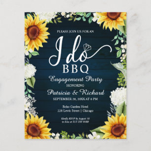 Papier Budget I Do BBQ Rustic Engagement Party Invitation