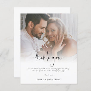 Papier Budget informel Script photo Fiançailles Merci