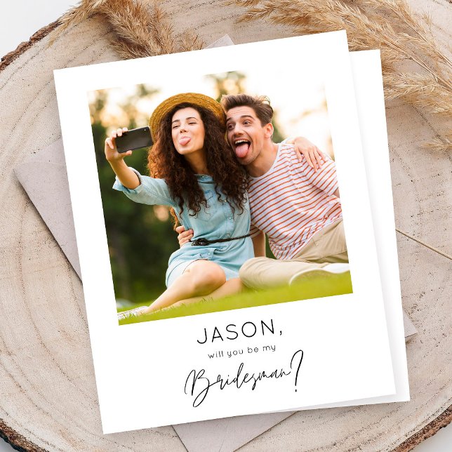 Papier Budget Instantané Photo Be My Bridesman Propositio (Créateur téléchargé)