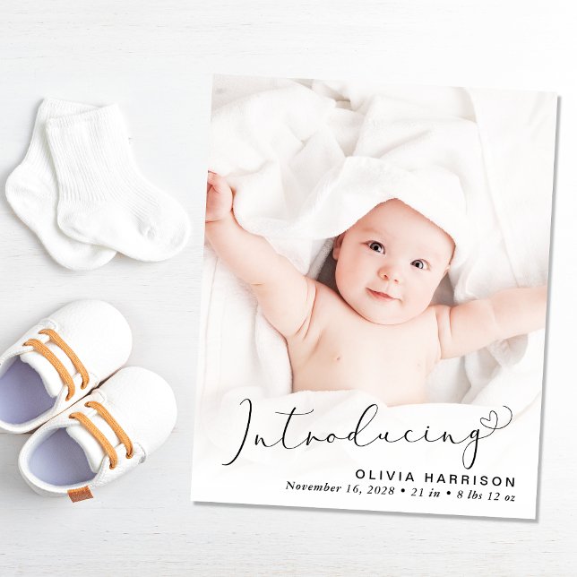 Papier Budget Introduire le Faire-part de naissance photo (Créateur téléchargé)