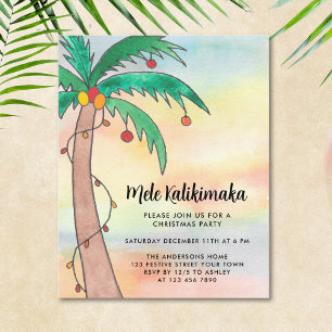 Papier Budget Invitation du parti Mele Kalikimaka