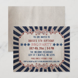 Papier Budget Jour commémoratif Vintage Invitation Annive