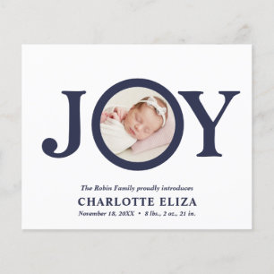Papier BUDGET Joy White Navy Photo Baby First Christmas