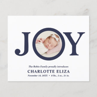 Papier BUDGET Joy White Navy Photo Baby First Christmas