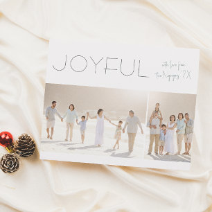Papier Budget Joyeux 2 Photo Minimaliste Noël