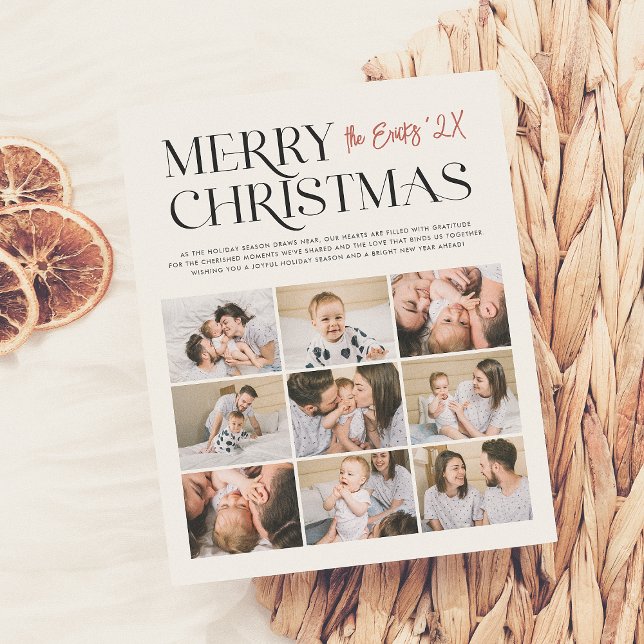 Papier Budget | Joyeux moments | Photo de Noël moderne 9 (Créateur téléchargé)
