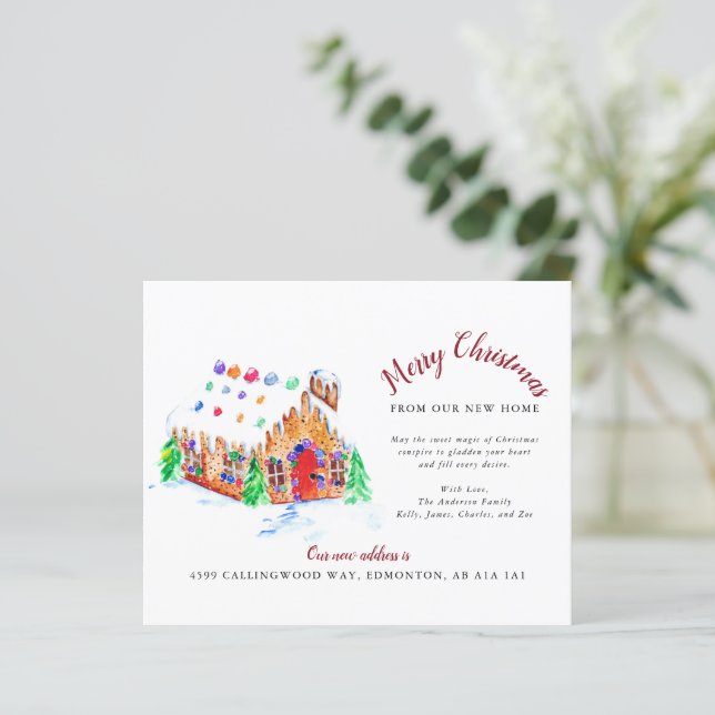 Papier BUDGET Joyeux Noël de notre nouvelle maison déména (Debout devant)