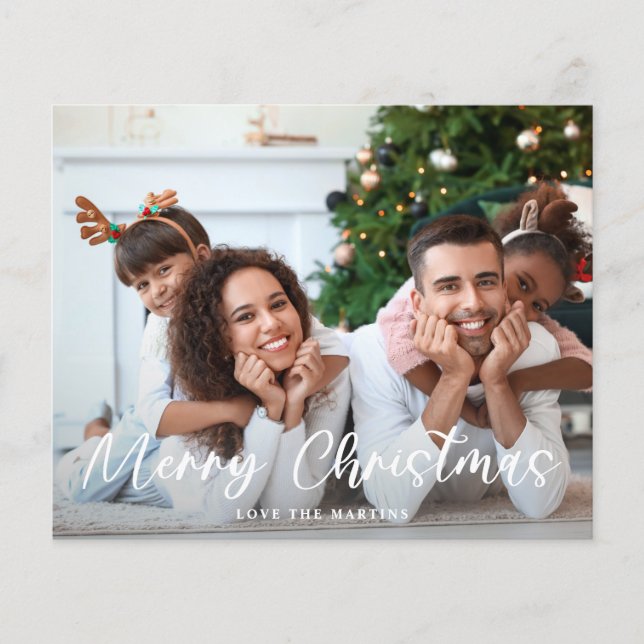 Papier Budget Joyeux Noël Fun Script Photo (Devant)