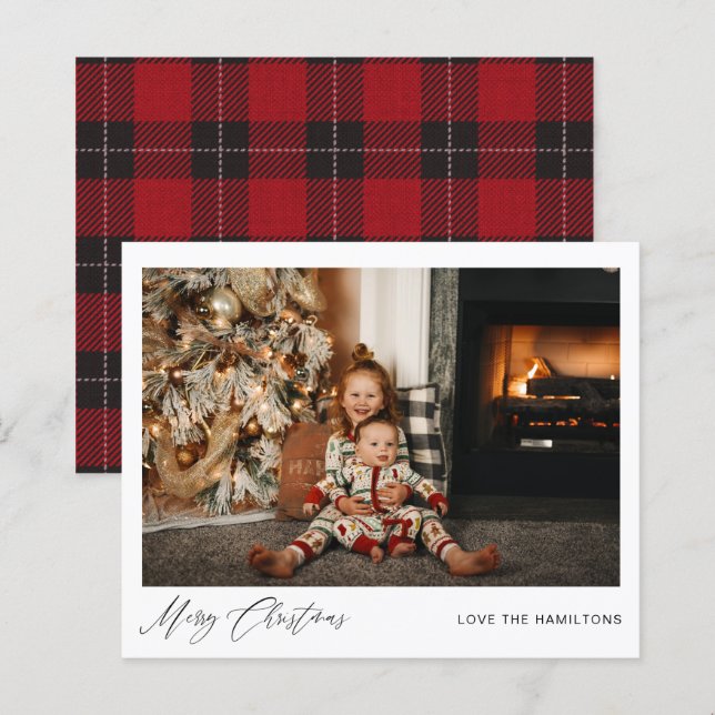 Papier Budget Joyeux Noël instantanée photo (Devant / Derrière)