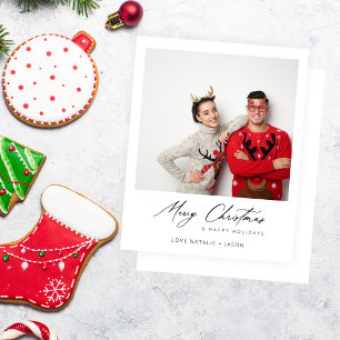 Papier Budget Joyeux Noël instantanée photo minimaliste