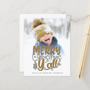 Papier Budget Joyeux Noël Y'All Photo Art Script