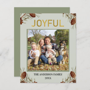 Papier Budget Joyful Rustic Photo Noël