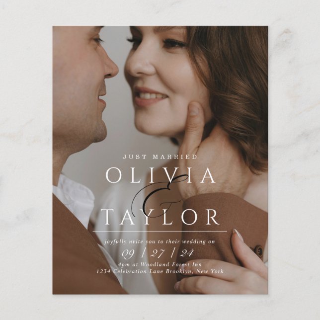 Papier BUDGET Juste Marié Ampersand 2 Mariage photo (Devant)