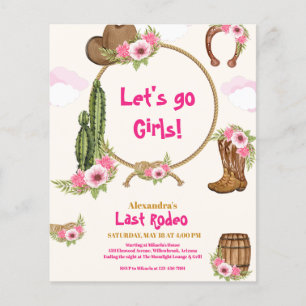 Papier Budget Last Rodeo Cowgirl Enterrement de Vie de Je