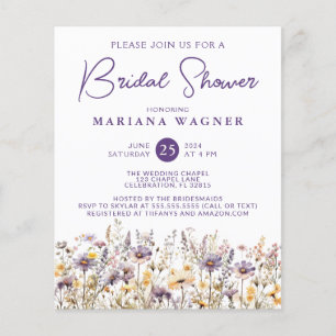Papier Budget Lavender Fête des mariées Fleur sauvage bei