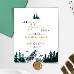 Papier Budget L'aventure commence Baby shower Invitation