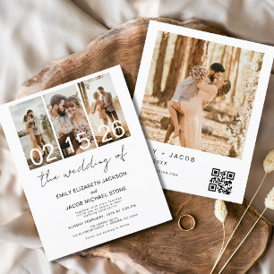 Papier Budget Le code QR Mariage Invitation