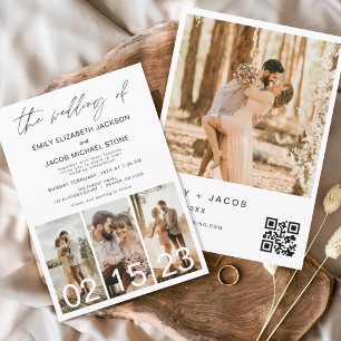 Papier Budget Le Mariage Minimaliste QR code