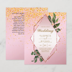 Papier BUDGET LE PLUS BAS Invitations Mariages Cadre verd