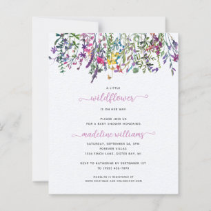 Papier BUDGET Little Fleur sauvage Baby shower Invitation