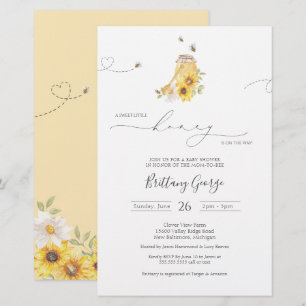 Papier Budget Little Honey Bee Baby shower Invitation