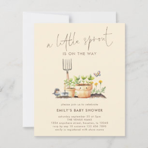 Papier Budget Little Sprout Garden Baby shower beige