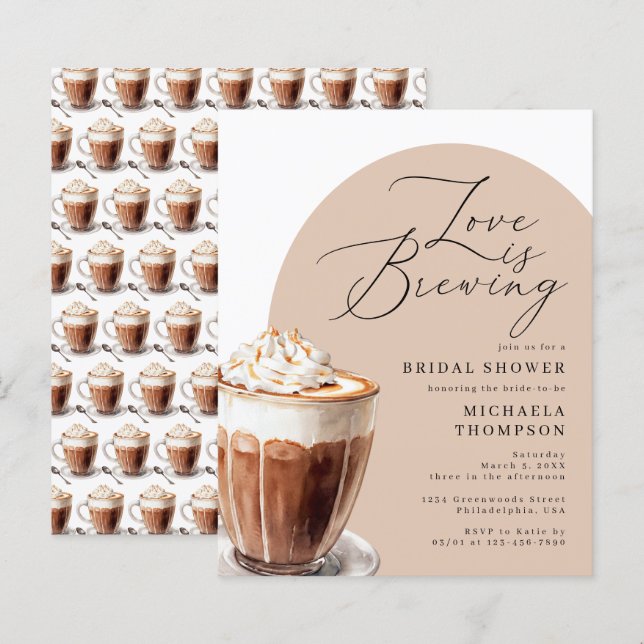 Papier Budget Love est brasser Fête des mariées de café I (Devant / Derrière)