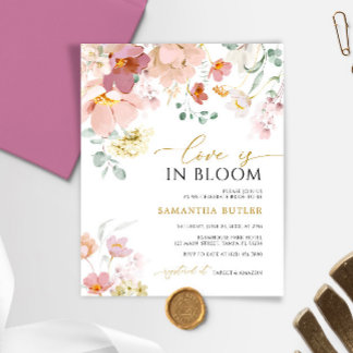 Papier Budget Love est dans Bloom Bridal Shower Invitatio