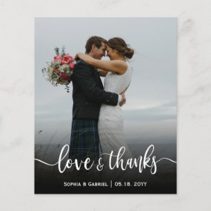 Papier Budget Love et Merci Mariage Photo Merci