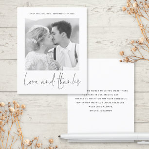 Papier BUDGET Love Merci Photo Mariage Merci