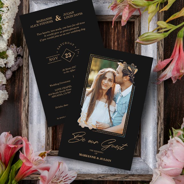 Papier Budget Luxe Fake Golden Branches Fancy Script (Créateur téléchargé)