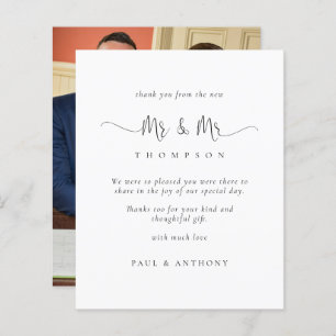 Papier Budget M. M. Script Photo Gay Mariage Merci