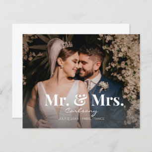 Papier Budget M. & Mme Mariage photo Faire-part